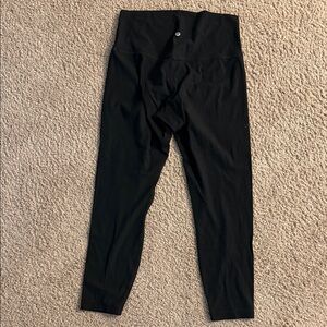 lululemon ribbed align Black' High-Waist 7/8 Leggings